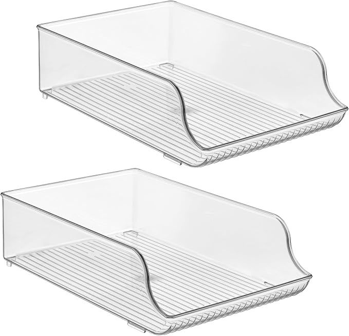 iDesign Plastic Water Bottle Organizer, Clear, 2-Pack | For Fridge, Bottle Holder, For Kitchen and Pantry - Image 8