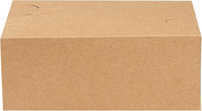 Bio Tek 47 Ounce To Go Boxes, 400 Rectangle Take Out Food Containers - Fast Top Closure, Disposable, Kraft Paper Carry Out Containers, Greaseproof, For Burgers Or Fried Chicken - Restaurantware by Restaurantware