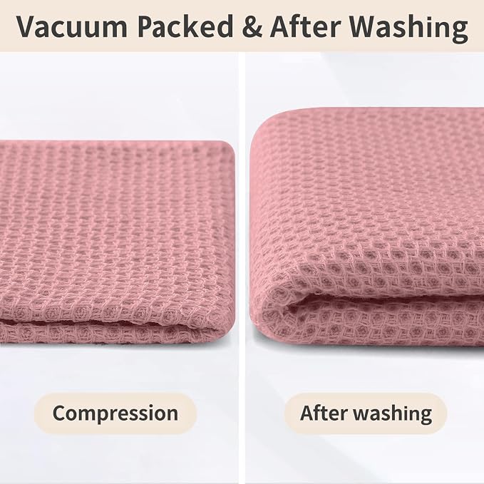 Homaxy 10 Pack 100% Cotton Kitchen Towels and Dishcloths Set, Dried Roses | 12 x 12 Inches and 13 x 28 Inches Kitchen Towels Set, Ultra Soft Absorbent Dish Cloths for Washing Dishes - Image 8