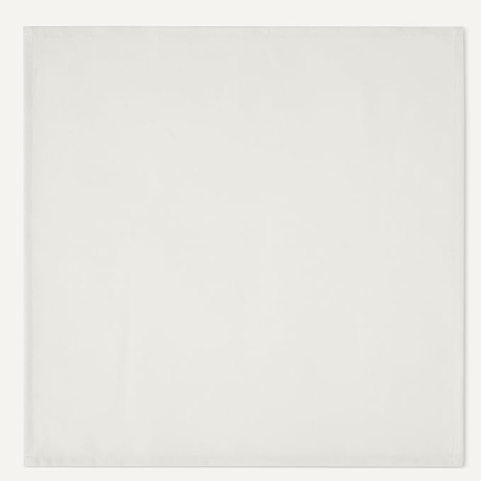 Amazon Basics Reusable Stain and Wrinkle Resistant Cloth Napkins, 17 x 17 inches, White, 12 Count (Pack of 4) - Image 5