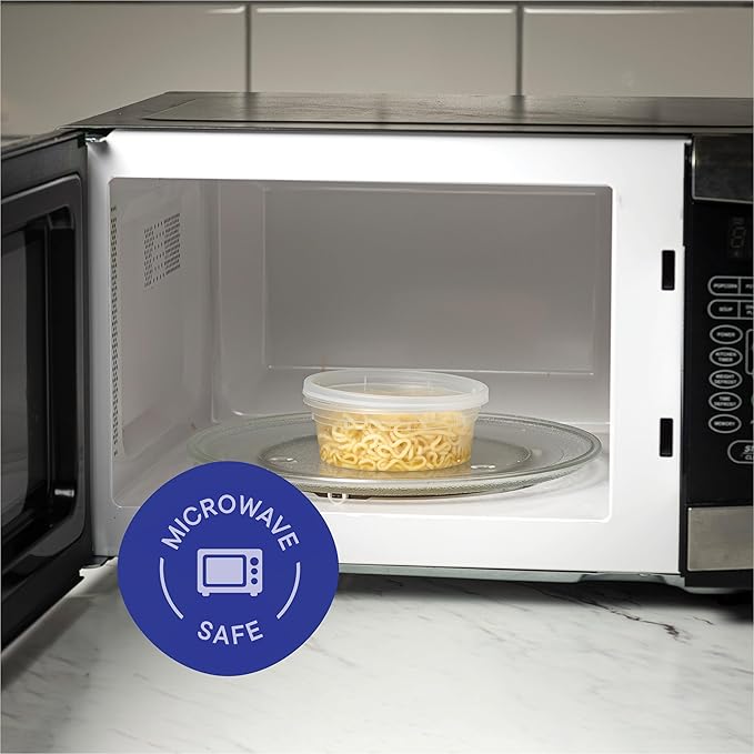 [240 Sets - 8 oz.] Clear Plastic Containers with Airtight Lids - Deli Food Storage, Slime, and More - Bulk Pack - Small Containers with Lids - 240/Case - Stack Man Brand - Image 4