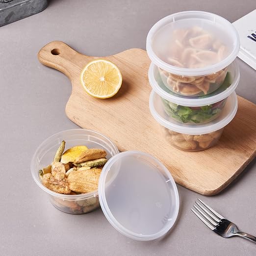 CIAO! 12OZ PP Injection Molded Soup-Deli Container with LLDPE Lid, Microwavable and BPA Free (240/240 combo pack) - Image 8