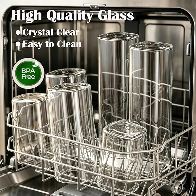 VIEWELLD 2.2 Qt Square Glass Storage Containers with Lids, Clear Food Storage Container Jar with Sealing Bamboo Lid Storage Containers for Pasta, Oats, Coffee, Flour, Sugar, Square Set-3Pack - Image 5