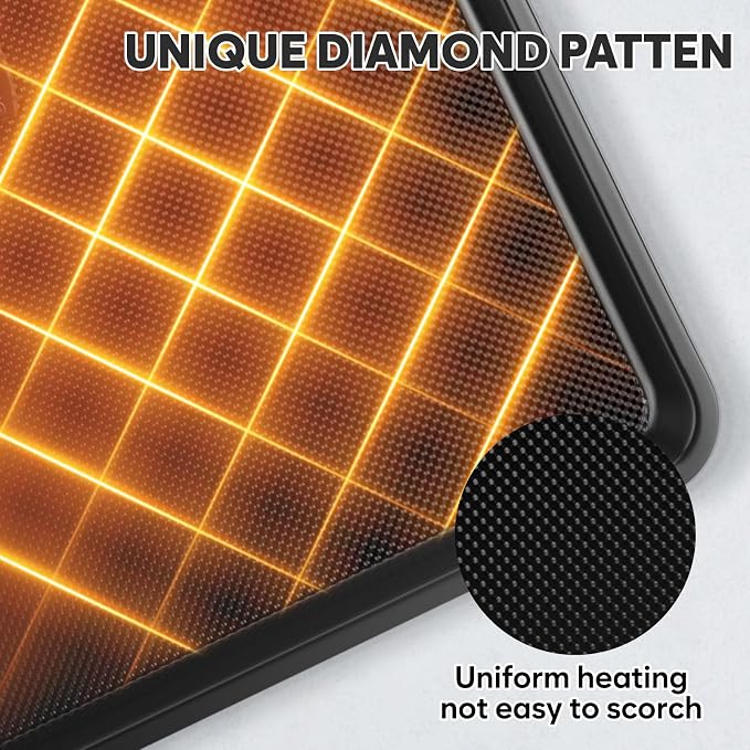 Nonstick Baking Sheet Set with Cooling Rack, 4-Piece Cookie Sheets for Baking, 0.8mm Heavy Duty Carbon Steel Oven Pans, Ceramic Coated Half Sheet, Jelly Roll Pan & Quarter Sheet, PFOA/PTFE Free - Image 7