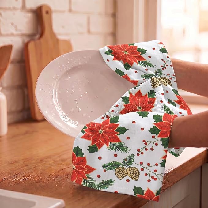 Urban Villa Kitchen Towels Cotton Dish Towels 20”x30”(Set of 6) Pinecone - Image 7