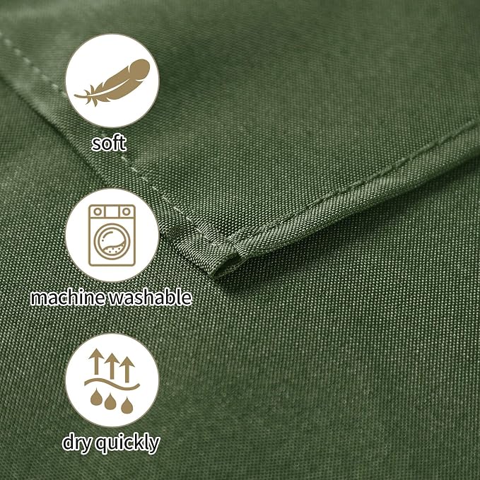 25pcs Polyester Cloth Napkins - 17 x 17 inch Willow Washable Dinner Napkins with Hemmed Edges for Restaurant/Wedding/Hotel(25,Willow) - Image 3