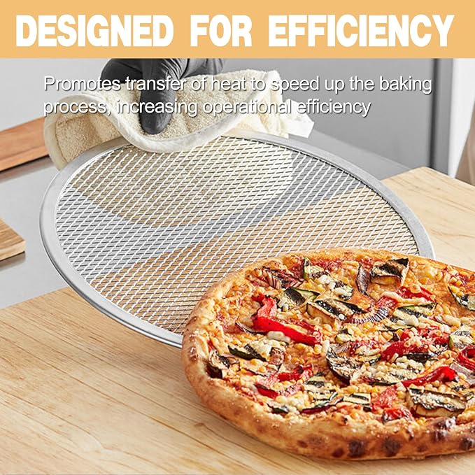 LRui Pizza Screen,12 Inch,12 Pack,Seamless Aluminum Pizza Pan With Holes. - Image 6