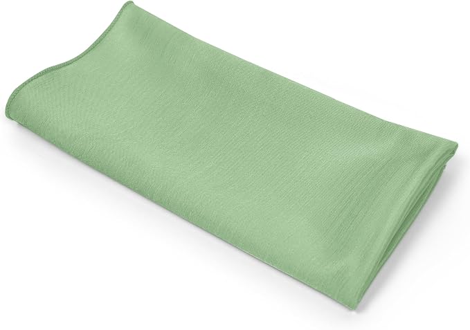 17 x 17-Inch Shantung Satin Cloth Napkins, Sage Set of 120 | Bulk Case of 10 Dozen, Square, 100% Polyester Fabric, Reversible, Faux Dupioni Silk Reverse Side, Machine Washable, Green - Image 9