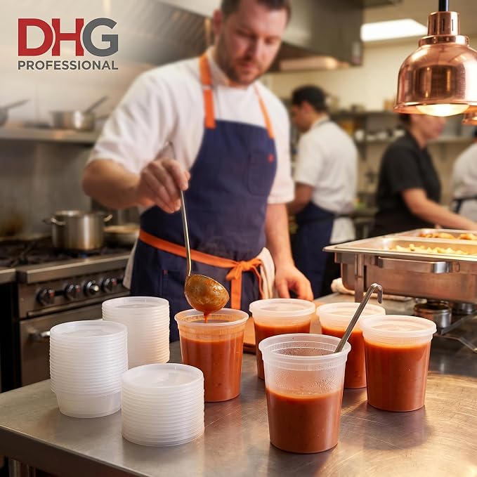 12 oz Deli Containers with Lids (Pack of 240), Recyclable Polypropylene, Microwavable, Heat Resistant (12) - Image 4