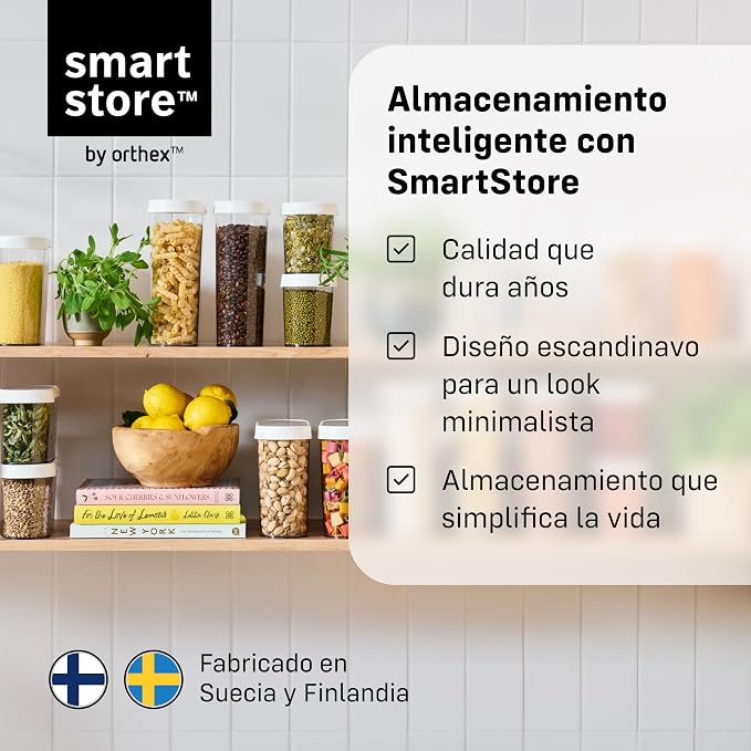 SmartStore Cereal Storage Containers, Set of 2 x 1.7 L | Stackable, Clear, Flip Lid | BPA-Free Kitchen Storage Containers | Pantry Food Storage Containers | Cereal Dispenser, Granola, Pasta, Rice - Image 9