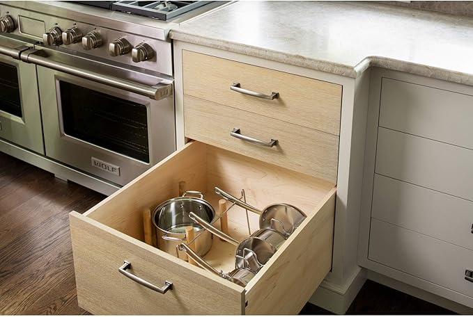 Rev-A-Shelf Trimmable Pegboard Drawer Divider Organizer | Trim to Custom Fit Wooden Kitchen Cabinet Storage Utensil, Pots & Dish Rack, 30 x 21, 4DPS-3021 - Image 2