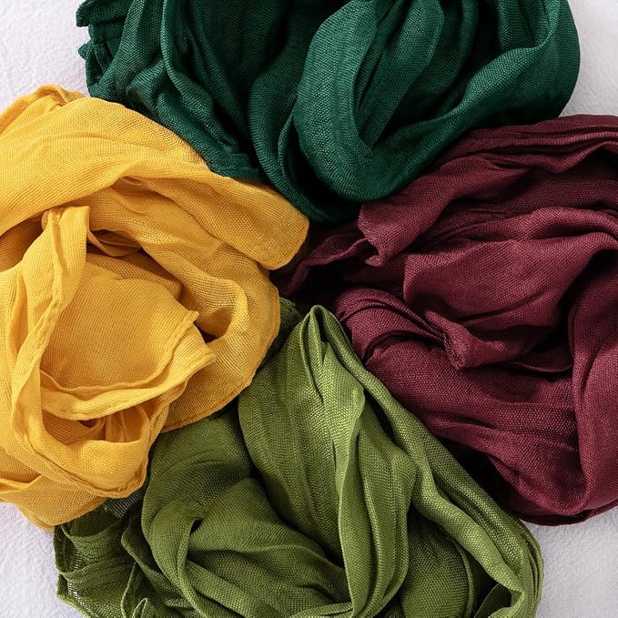 DeZerlor Christmas Party Cheesecloth Napkins Set of 20 for Wedding Party | Reusable Cloth Napkins Bulk, for Thanksgiving Day Bridal Baby Shower Xmas Decor, 21x21 Inches - Image 5