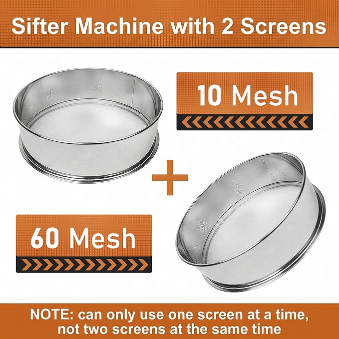 Sidasu Automatic Vibrating Sieve Shaker–10&60 Mesh Flour Sifter | Electric 110V/50W Sifter Machine for Baking Kitchens,Grain Milling,Herbal Powder,Food Preparation - Image 3