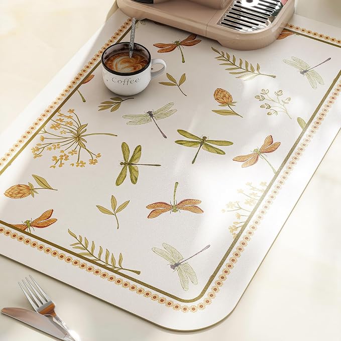 Vinyl Waterproof Placemats Set of 6 Rectangular,12"*17"-Grace B | Wipeable Beautiful Print Place Mats,Stain Resistant,Heat Resistant,Everyday Meals,Kitchen,Dinning,Holiday,Decor - Image 4