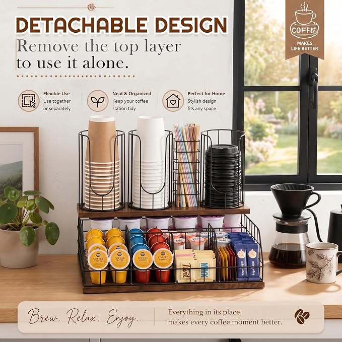 18oz Coffee Cup & Lid Dispenser with Base(4-grid, Color 8) - Image 4