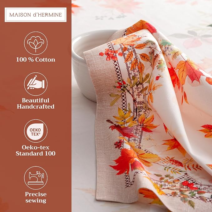 Maison d' Hermine Cloth Napkins Set of 4 Reusable 100% Cotton (20" x 20") | Everyday Square Napkins Cloth Washable Dinner Wedding Restaurant Hotel Kitchen Thanksgiving Christmas - Amarante - Image 2