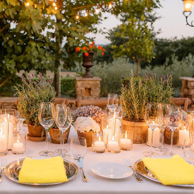 50 Pack Yellow Napkins 20x20Inch Cheesecloth Napkins Bulk | Elegant Cloth Napkins for Table, Washable Rustic Boho Gauze Napkins, for Wedding Party Bridal Baby Shower Dinner Table Decor - Image 7