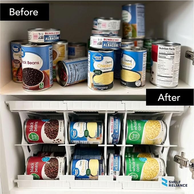 Cansolidator Pantry Plus - 2-Pack Can Organizer for Pantry, Stackable Soda Can Storage for Kitchen, Holds 60 Cans of Food or Soda - Image 7