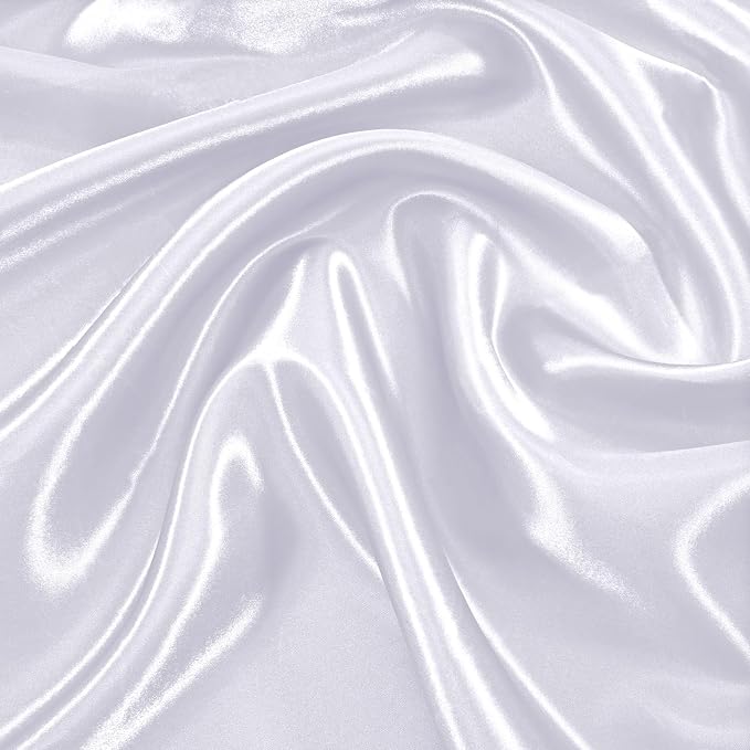 VACVELT 100 Pack White Scalloped Satin Napkins 17x17 Inch Wedding | Scalloped Floral Edges With Silky Smooth Finish, Seamless Design, Machine Washable Wrinkle And Fade Resistant - Image 7