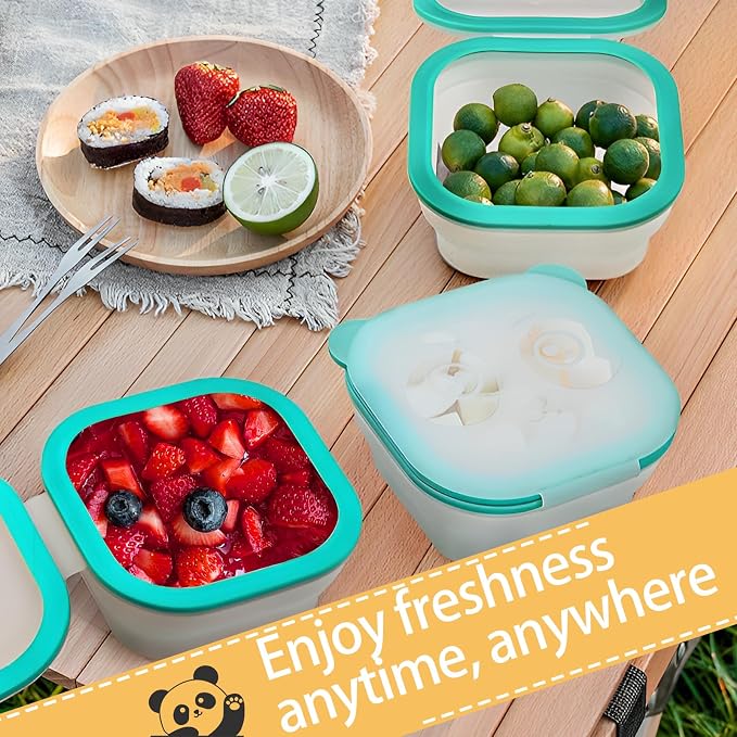 Fold Magnetic Attraction Food Preservation Box, Refrigerator Food Preservation Container, food storage containers with lids，Leak-Proof, Extends The Preservation Time Of Fruits, Vegetables, Meats, Etc. - Image 5