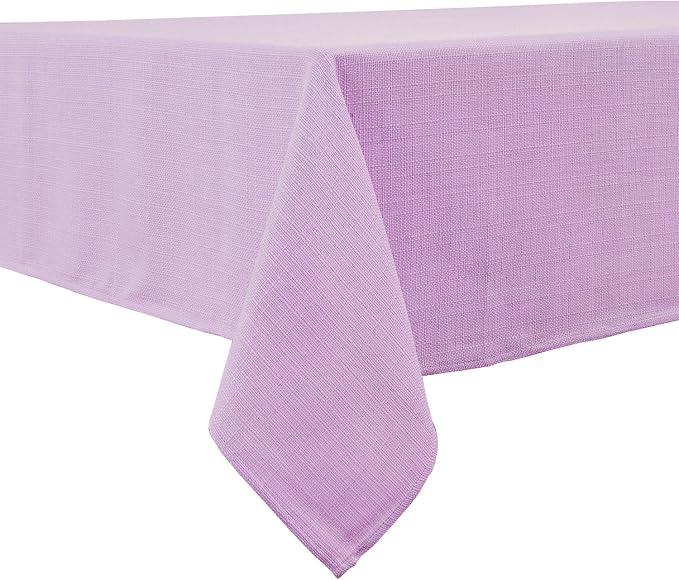 BALCONY & FALCON Rectangle Table Cloth Waterproof Lavender 95"x55" | Rectangular Washable Wrinkle Resistant Table Cloth Linen Fabric Tablecloths for Dining Party Kitchen Wedding and Outdoor Use by BALCONYFALCON
