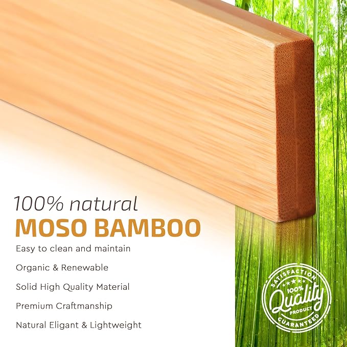 Adjustable Bamboo Drawer Divider Organizers - Fits Large Drawers Sized 17.5" Upto 22"- Expandable Kitchen Drawer Organizer Separators for Utensils, Dresser, Clothes, Bedroom, Bathroom 2-Pack, Natural - Image 4