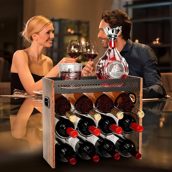 KLM 2-Tier Wine Rack, can Hold 8 Bottles.Suitable for Home Kitchens, Restaurants, Food Pantries, cabinets, and Bars. - Image 7