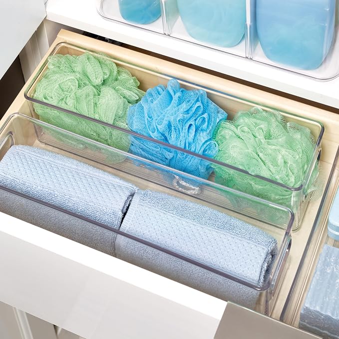 iDesign Stackable Fridge Bin with Handles, Set of 2, Clear | Ideal for Freezer or Pantry, Made in USA - Image 6
