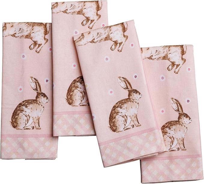 Maison d' Hermine Cloth Napkins Set of 4 Reusable 100% Cotton (18" x 18") | Everyday Square Napkins Cloth Washable Dinner Party Wedding Restaurant Hotel Kitchen Spring Summer - Easter by MaisondHermine