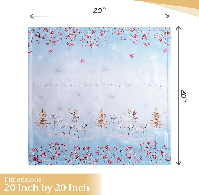 Maison d' Hermine Fairytale Forest Bundle Set 100% Cotton Tablecloth (60 Inch by 60 Inch) and Set of 4 Napkins (20 Inch by 20 Inch) - Image 8