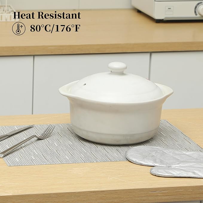 Leetaltree Silver Placemats Set of 12 - Heat Resistant Non-Slip Place mats for Dining Table, Washable Durable PVC Vinyl Woven Table Mats（Sliver, 12） - Image 4