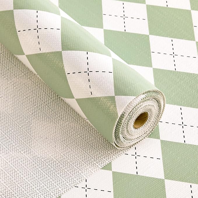 Shelf Liner for Kitchen Cabinets and Drawers, 24" x 240" Green | Non-Adhesive Design, Waterproof & Non-Slip Protection, Easy Cut to Fit, Washable and Reusable, Pantry Storage by MIAONET