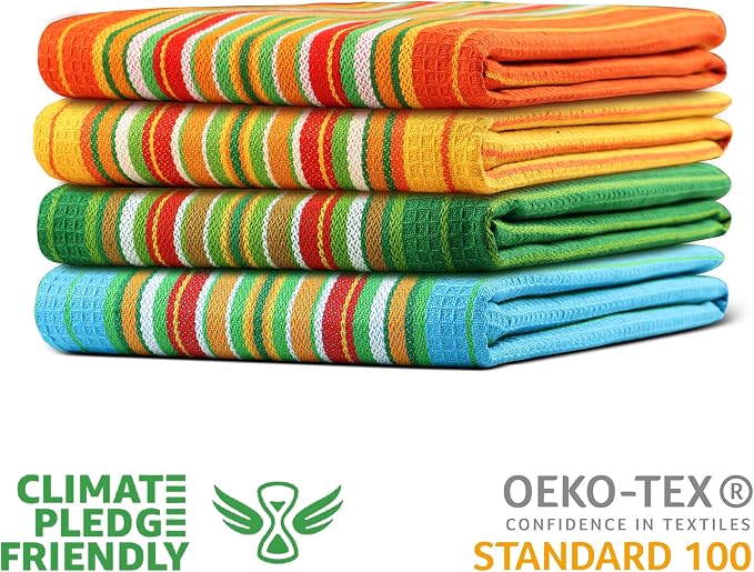 Urban Villa Kitchen Towels Cotton Dish Towels 20”x30” (Set of 4) Multi - Image 3