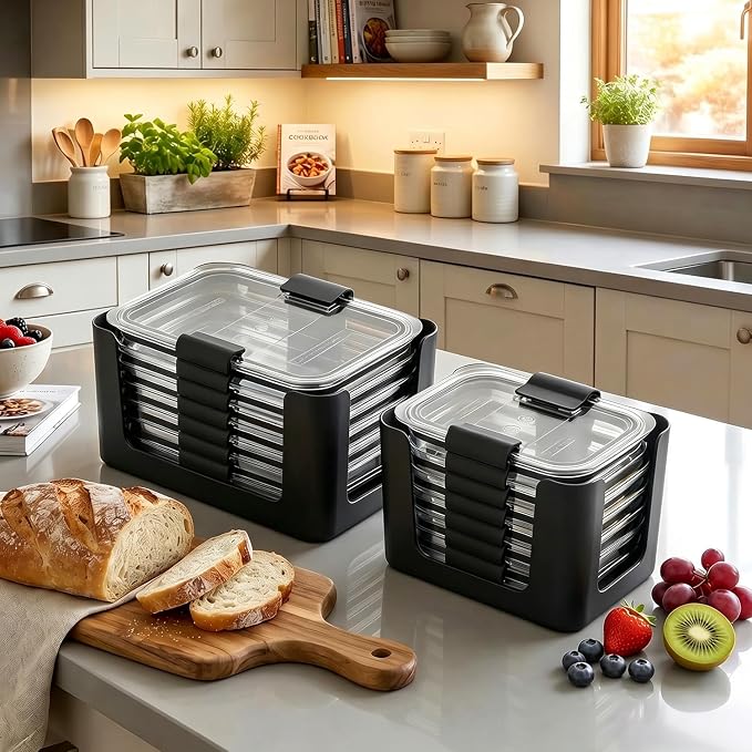 Food Storage Container Lids Organizer for Rubbermaid Brilliance Nap-On Lids | Lid Organizer for Kitchen Cabinet Storage -- Fits 9.6,3.2 & 4.7 Cups -- Holds 16 Lids - Image 2