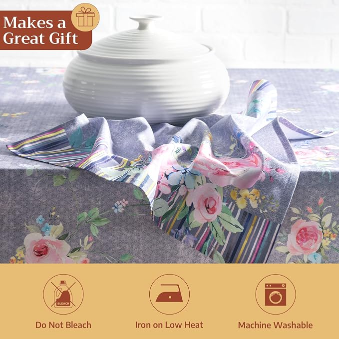 Maison d' Hermine Cloth Napkins Set of 4 Reusable 100% Cotton (20" x 20") | Everyday Square Napkins Cloth Washable Dinner Party Wedding Hotel Kitchen Spring Summer - Sweet Rose Lavender - Lush - Image 5