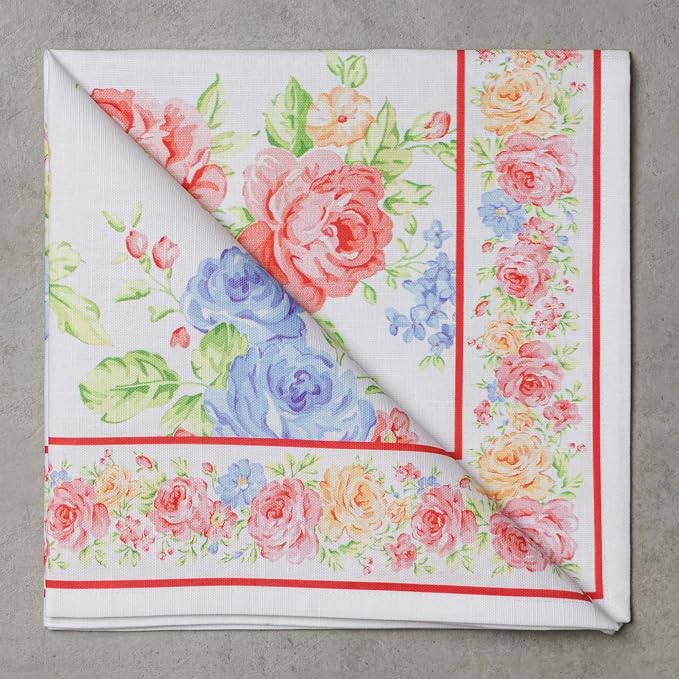 Maison d' Hermine Cloth Napkins Set of 4 Reusable 100% Cotton (20" x 20") | Everyday Square Napkins Cloth Washable Dinner Party Wedding Restaurant Hotel Kitchen Spring Summer - Vintage Floral - Image 9