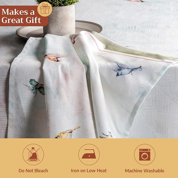 Maison d' Hermine Cloth Napkins Set of 4 Reusable 100% Cotton (20" x 20") | Everyday Square Napkins Cloth Washable Dinner Party Wedding Restaurant Hotel Kitchen Spring Summer - Flying Birds - Image 5