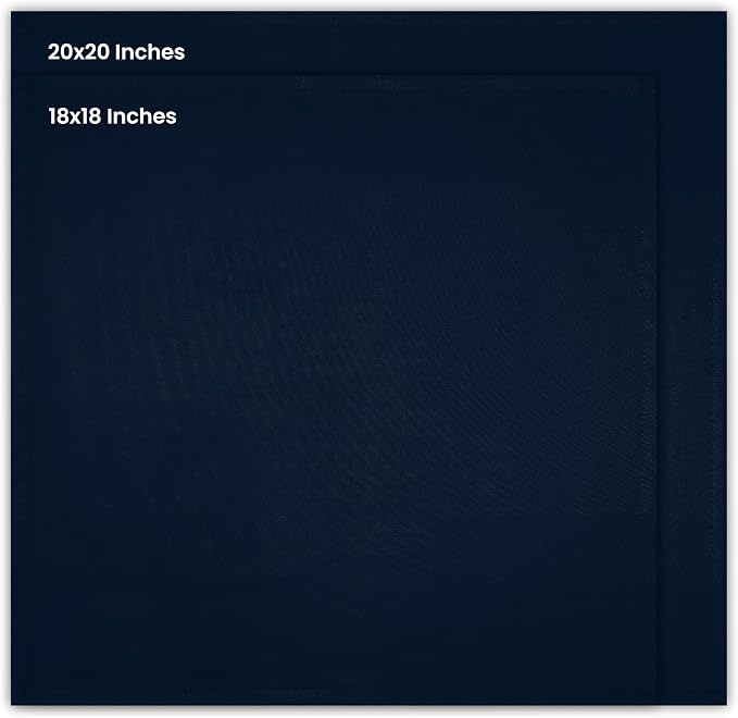 Utopia Kitchen Cotton Blend Navy Blue Cloth Napkins [12 Pack, 18x18 Inch] | Absorbent Washable and Reusable for Dinner, Restaurant, Lunch, Wedding and Hotel - Image 2