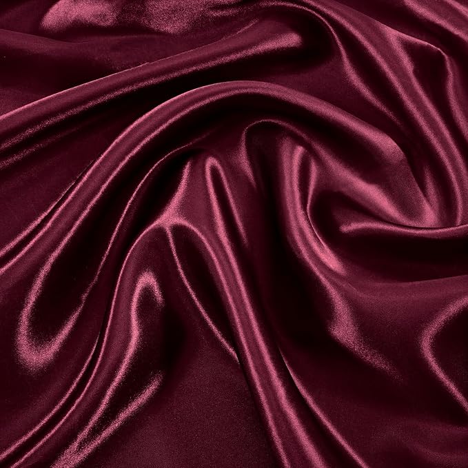 VACVELT 100 Pack Burgundy Scalloped Satin Napkins 17x17 Inch Wedding | Scalloped Floral Edges With Silky Smooth Finish, Seamless Design, Machine Washable Wrinkle And Fade Resistant - Image 7