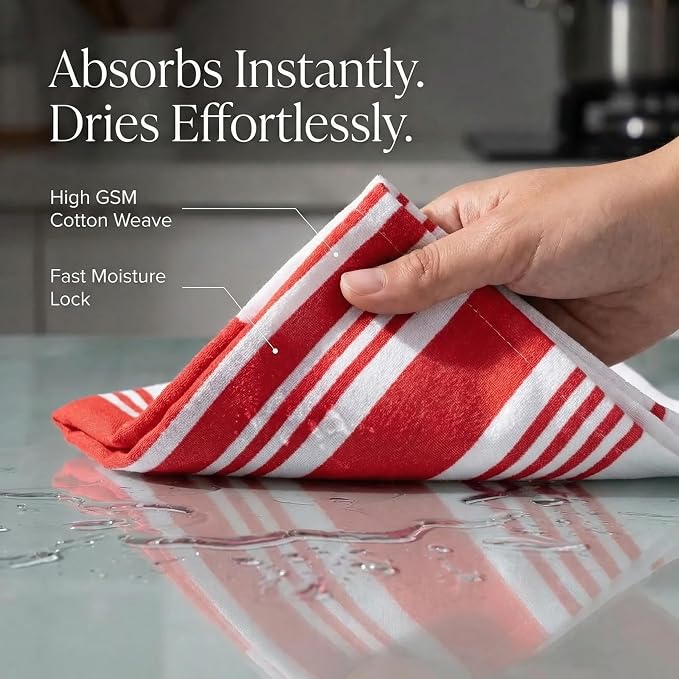 Urban Villa Kitchen Towels Cotton Dish Towels 20”x30” (Set of 6) Chillired - Image 2