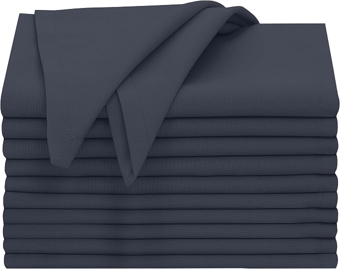 Ruvanti Cloth Napkins Set of 12, 18x18 Inches, 100% Cotton, Washable, Soft & Absorbent, Perfect for Wedding, Christmas, ‎Thanksgiving Dinners - Ombre Blue - Image 9