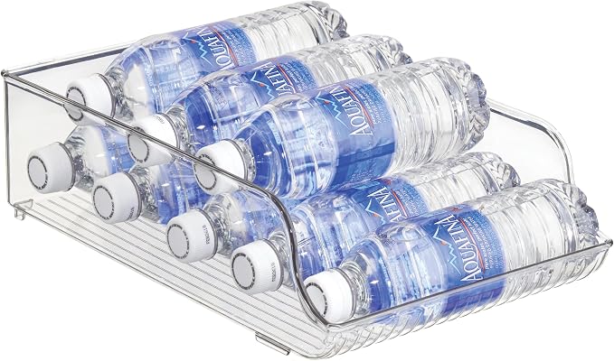 iDesign Water Bottle Organizer | For Fridge or Pantry, Clear, Made in USA by iDesign