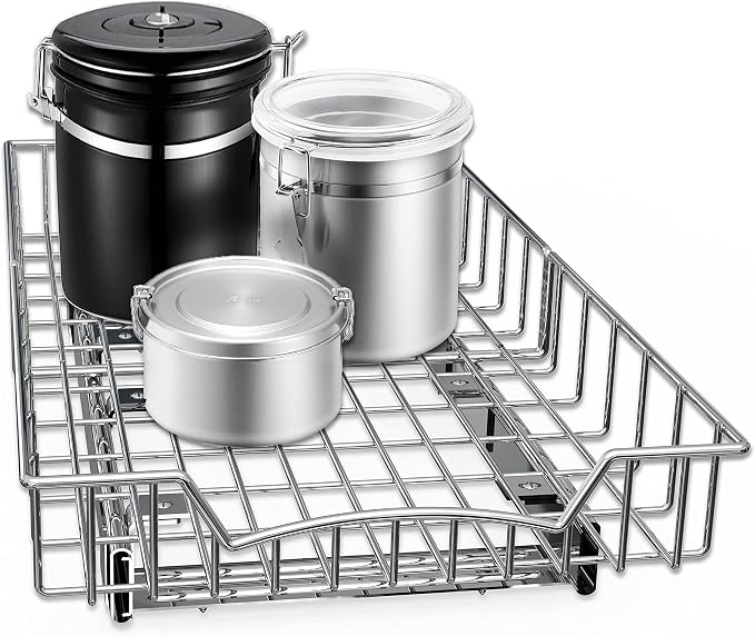 Simple Houseware Under Cabinet Pull Out Sliding Shelf, 21" Dx11 W, Chrome - Image 8