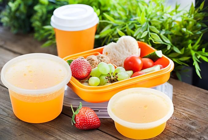 Glotoch Express 16oz Plastic Food Containers with Lids, Airtight and Leakproof Deli Cups, BPA-Free, Microwave/Freezer/Dishwasher Safe, 240 Pack - Image 8