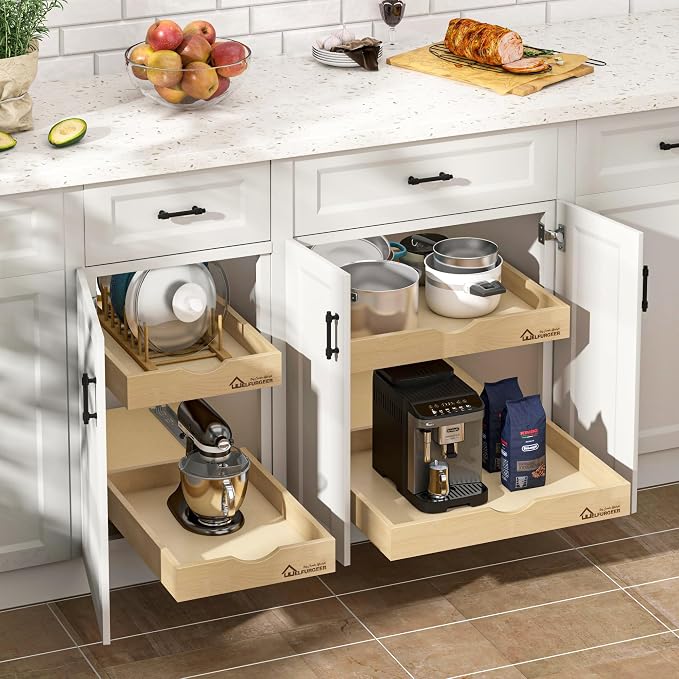 WelFurGeer Soft Close Pull Out Drawers for Cabinets, 8" W x 21" D Pull Out Cabinet Drawer with Heavy Duty Slides, Pull Out Cabinet Organizer, Cabinets Roll Out Drawers, Pull-Out Home Organizers - Image 2