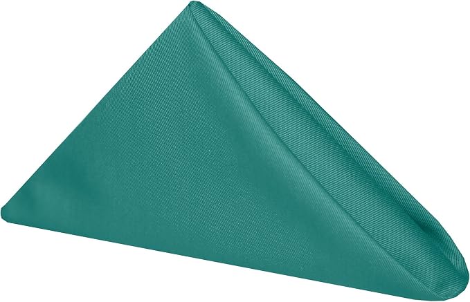 17x17-Inch Square Twill Cloth Napkins, Teal, Set of 24 by UltimateTextile