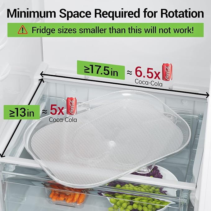 LAMU Lazy Susan Organizer Turntable 15.67''x11.7'' for Refrigerator Organizers and Storage, Fridge Organizer, Condiment Organizer for Kitchen, Table Top, Cabinet, Pantry, Countertop, 2 Pack - Image 2