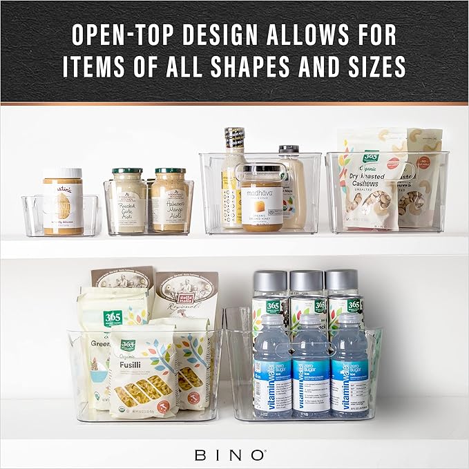 BINO | Plastic Organizer Bins, X-Small - 4 Pack | THE SOHO COLLECTION | Multi-Use Organizer Bins | Pantry & Freezer Bin | Plastic Storage Containers | Bin for Home & Kitchen Org - Image 4