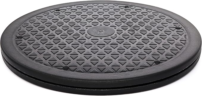 5 Pack 12 inch Lazy Susan Turntable Organizer, Non Skid Large Lazy Susan Turntable for Cabinet, Computer or Laptop, Plastic Turn Table, Black, by RamPro by RamPro