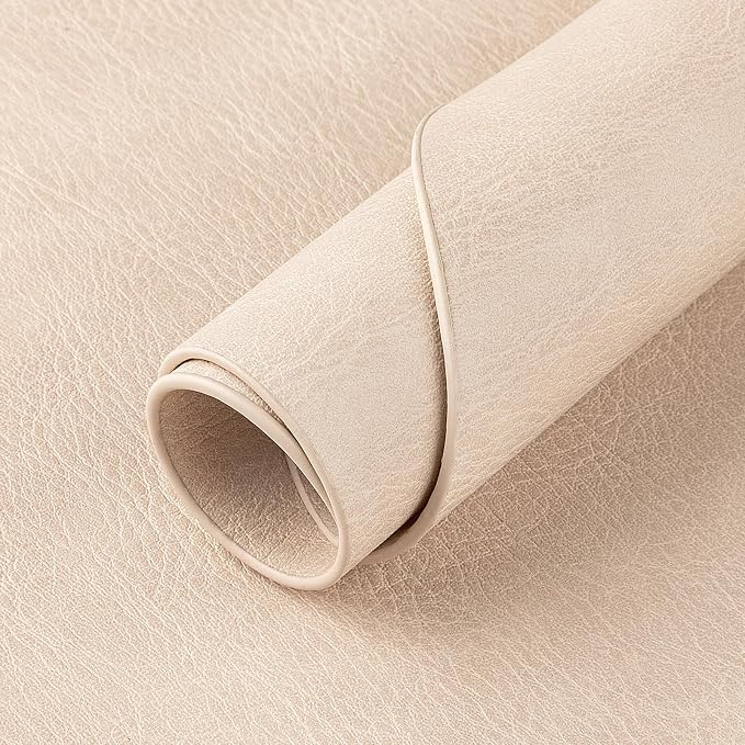 ADRIMER Placemats, Heat Resistant Oval Placemats Set of 6 Washable 12 x 17 Inch, Waterproof Table Mats, Wipeable Pu Place Mats for Kitchen, Dining Room, Beige - Image 3